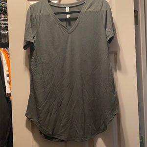 Charcoal gray v-neck tunic